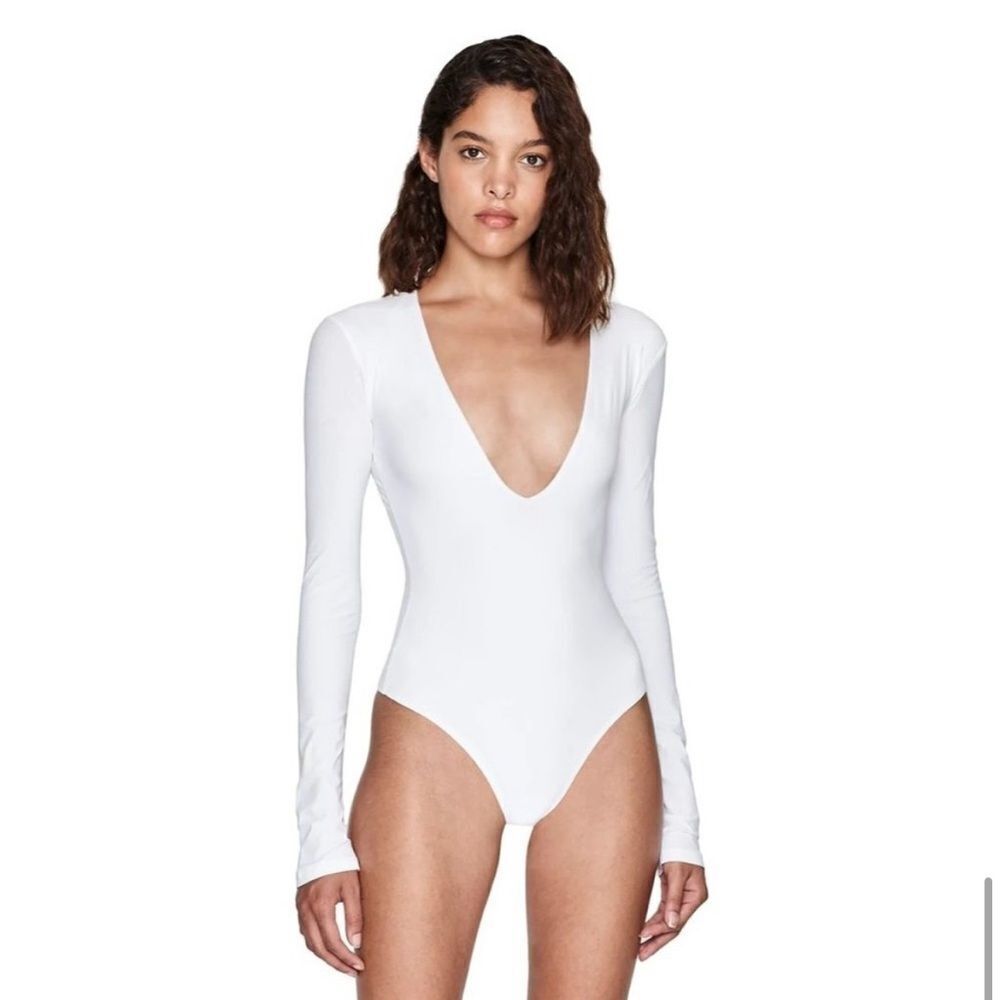 ALIX NYC Irving Bodysuit in White Large New